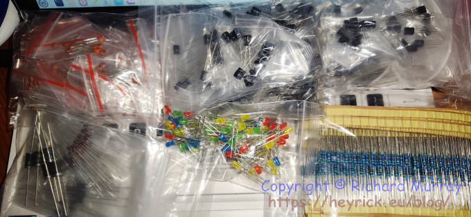 Lots of electronic components.