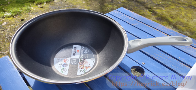 A wok-like saucepan.