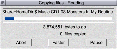 Copying a file.