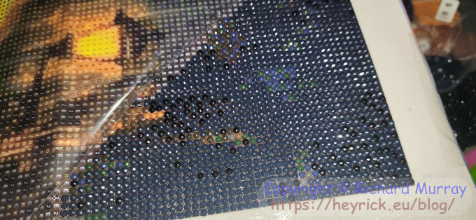 Painting by plastic bits