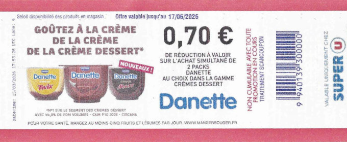 A money-off coupon.