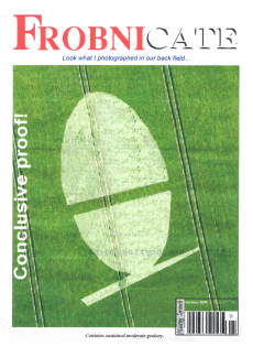 The cover of issue 27 ('FrobLite') showing a crop circle in a pattern that may be familiar...