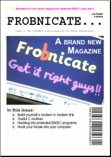 The front cover of issue 1, showing a tilted screenshot...