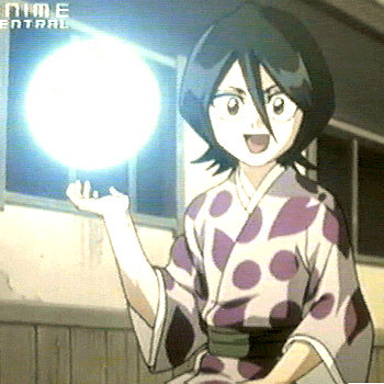 Rukia with a ball of spirit energy.