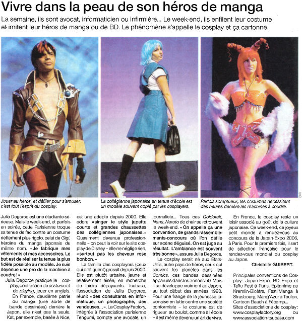 Cosplay article
