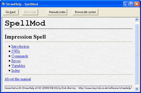 The SpellMod manual.